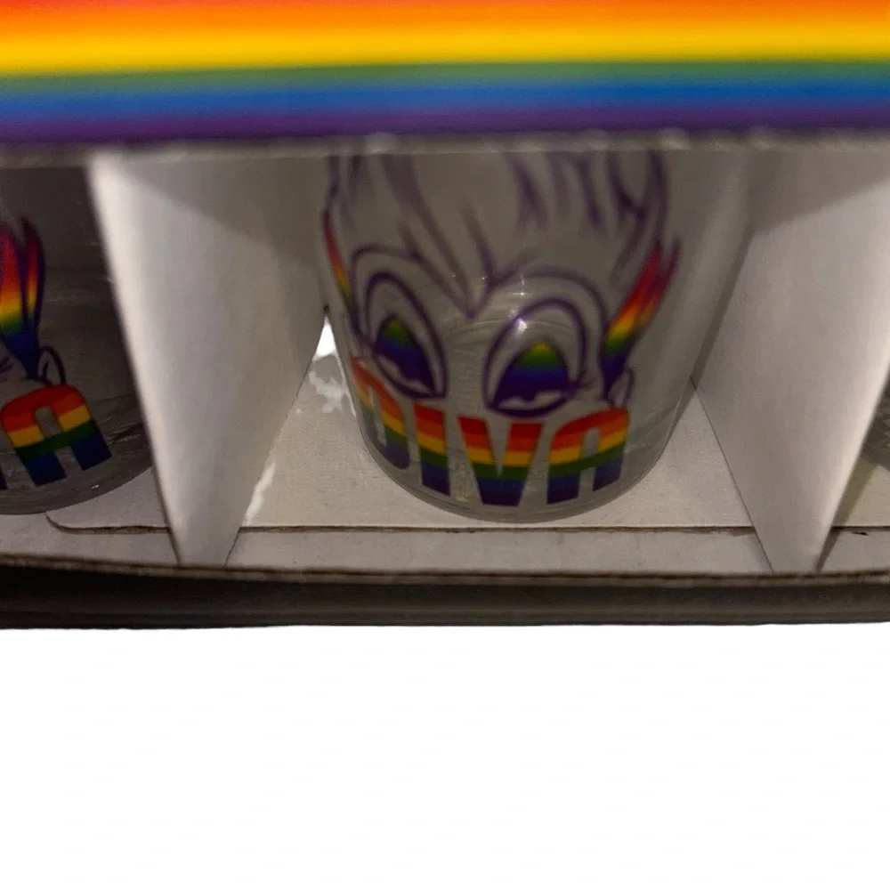 Disney Villain Ursula Shot Glass Set of Four Rainbow Collection Limited Edition
